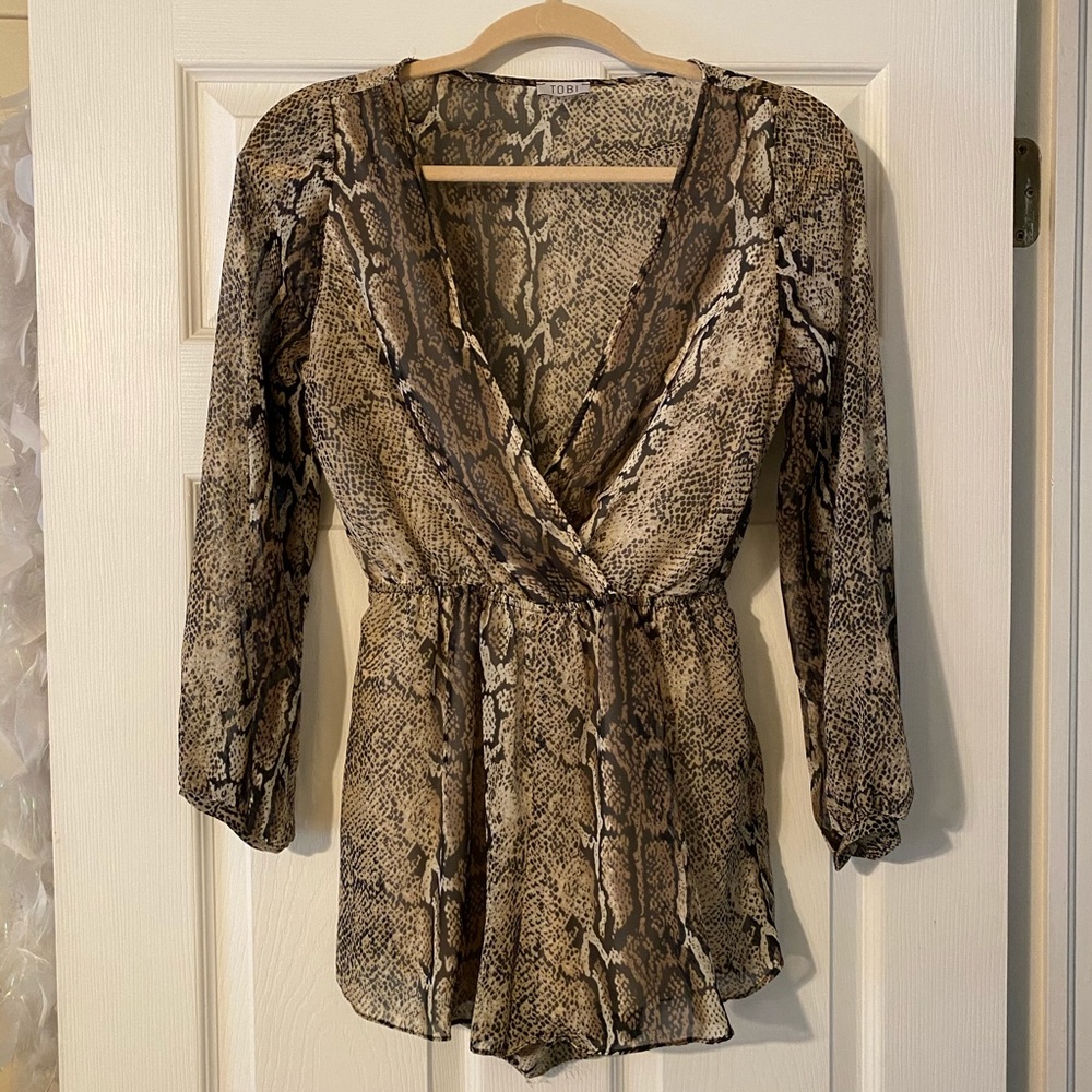 Tobi snake skin romper